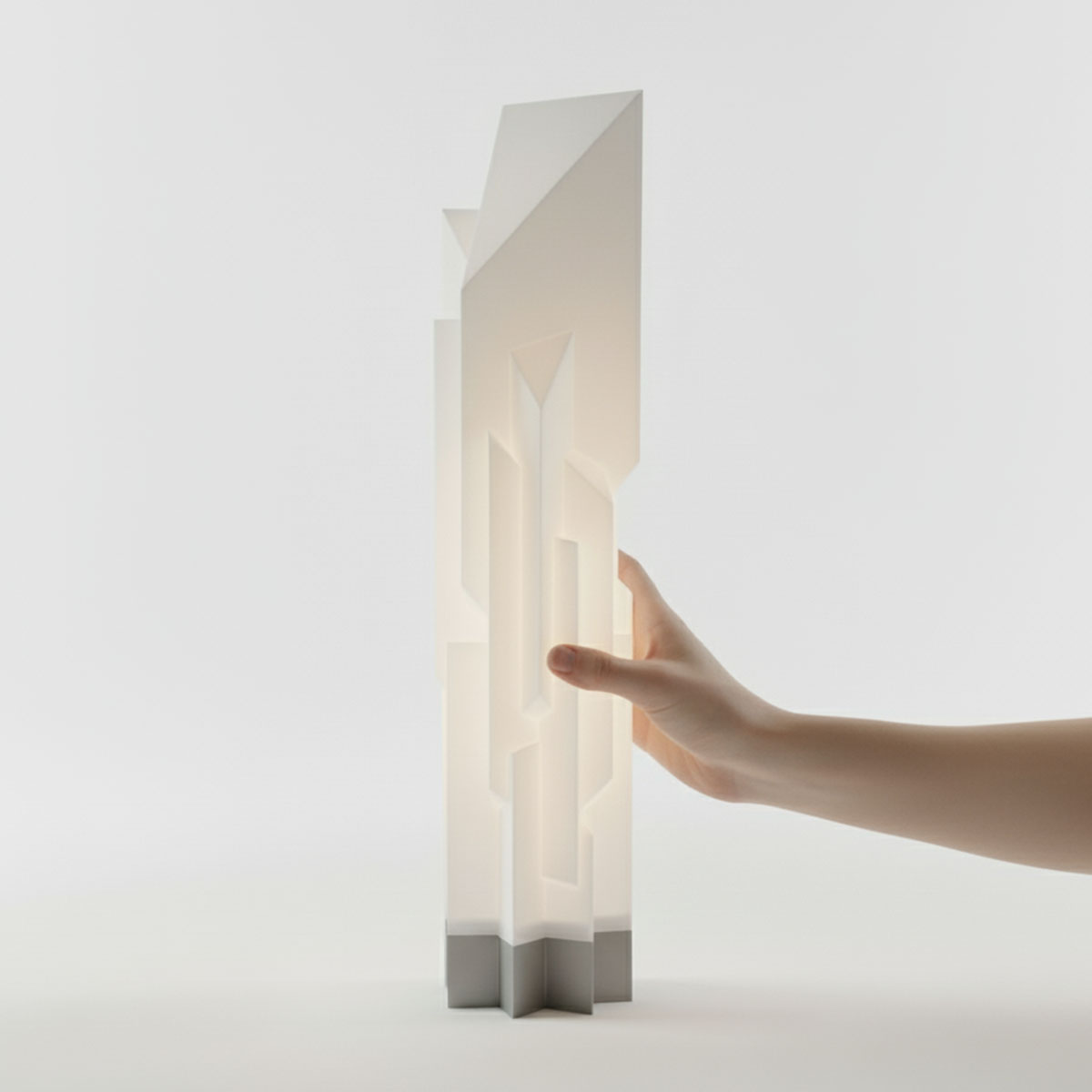 Detalle de piezas impresas en 3D para luminarias